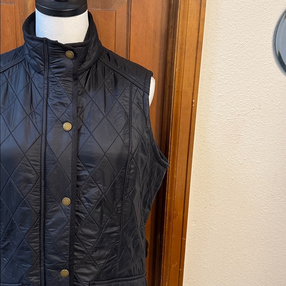 Barbour Black Quilted Vest Size 12 - Picture 3 of 10